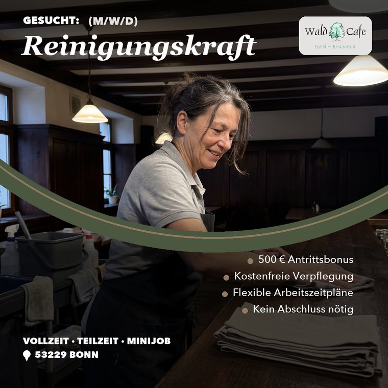 Motiv 3 — Reinigungskraft im Gastraum